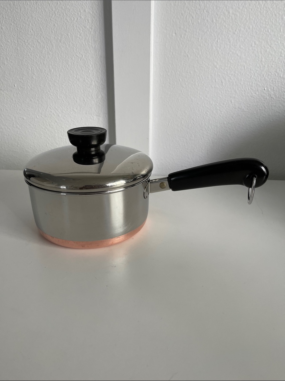 Vintage Revere Ware 1 Quart Copper Clad Bottom Saucepan Clinton Illinois